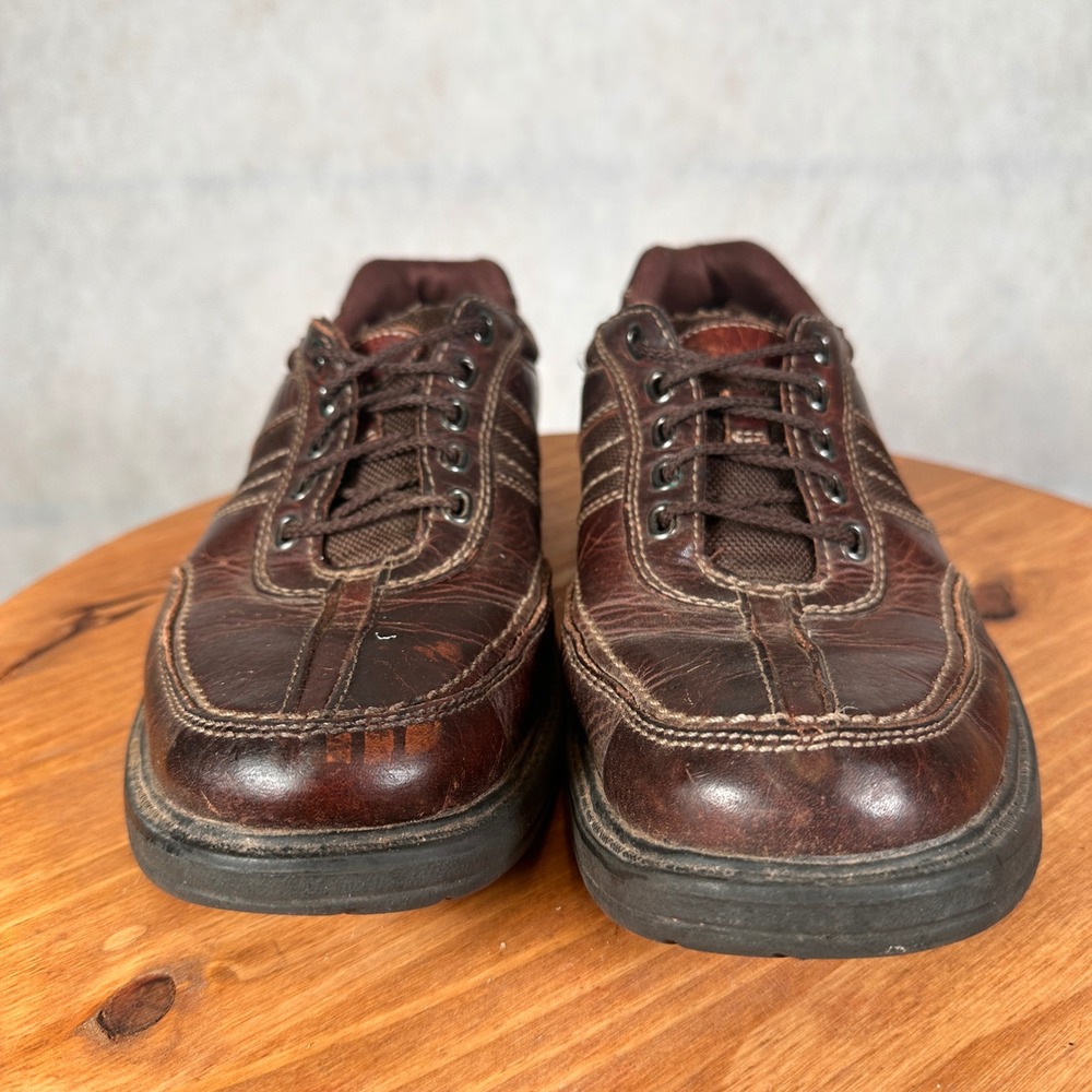 Clarks Collection Shoes Mens 7.5 Brown Leather Lace Up Casual Good 13287 - Picture 2 of 15